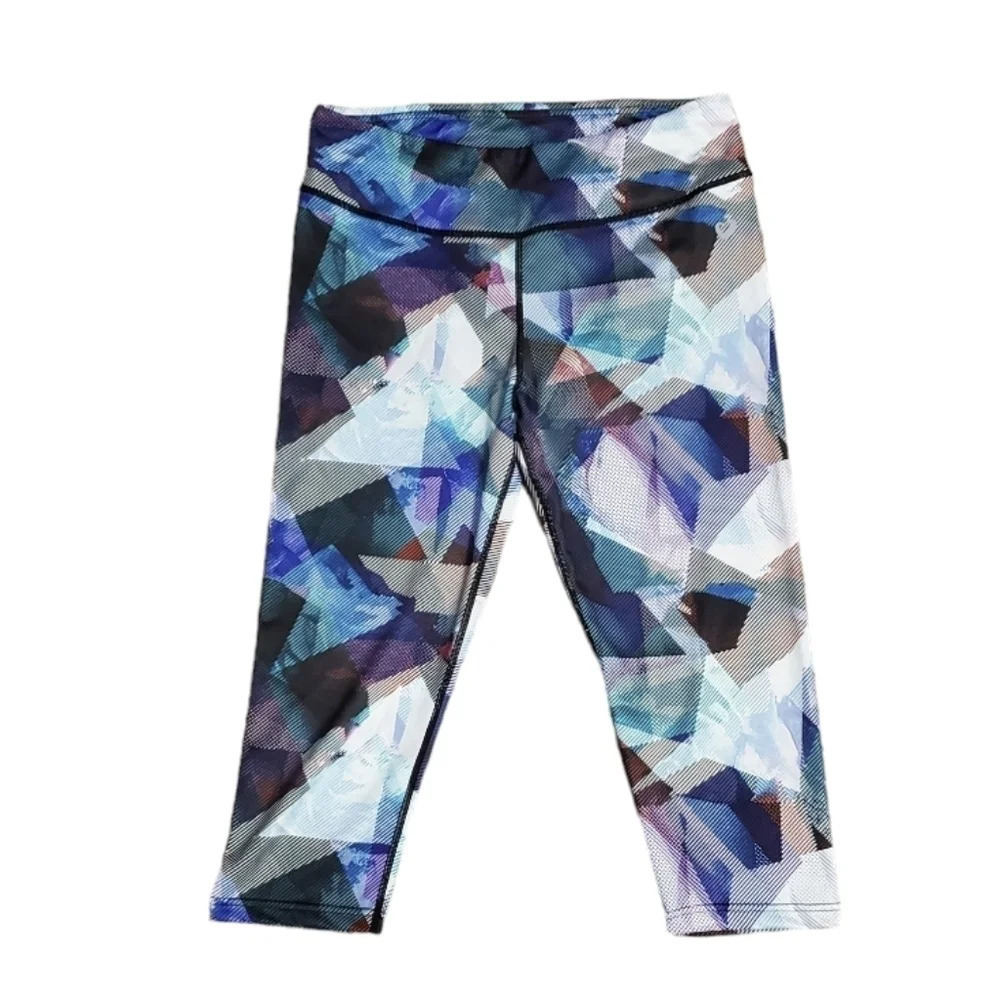 SHOACTIVE Women's Athletic Workout Yoga Capri Leggings M